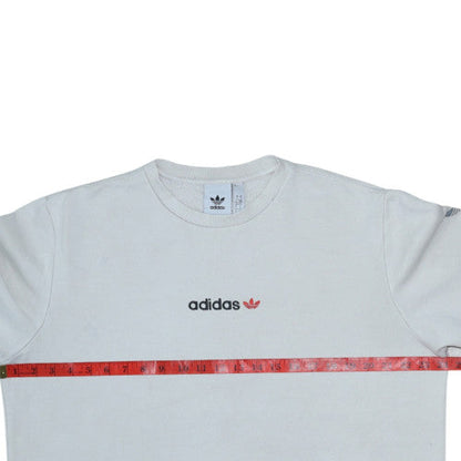 Mens UK Size L adidas White Pullover Sweatshirt