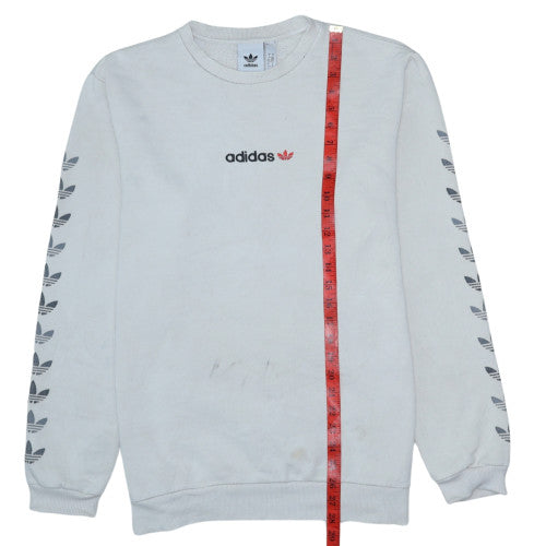Mens UK Size L adidas White Pullover Sweatshirt