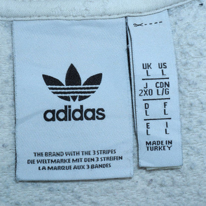 Mens UK Size L adidas White Pullover Sweatshirt