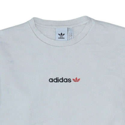 Mens UK Size L adidas White Pullover Sweatshirt
