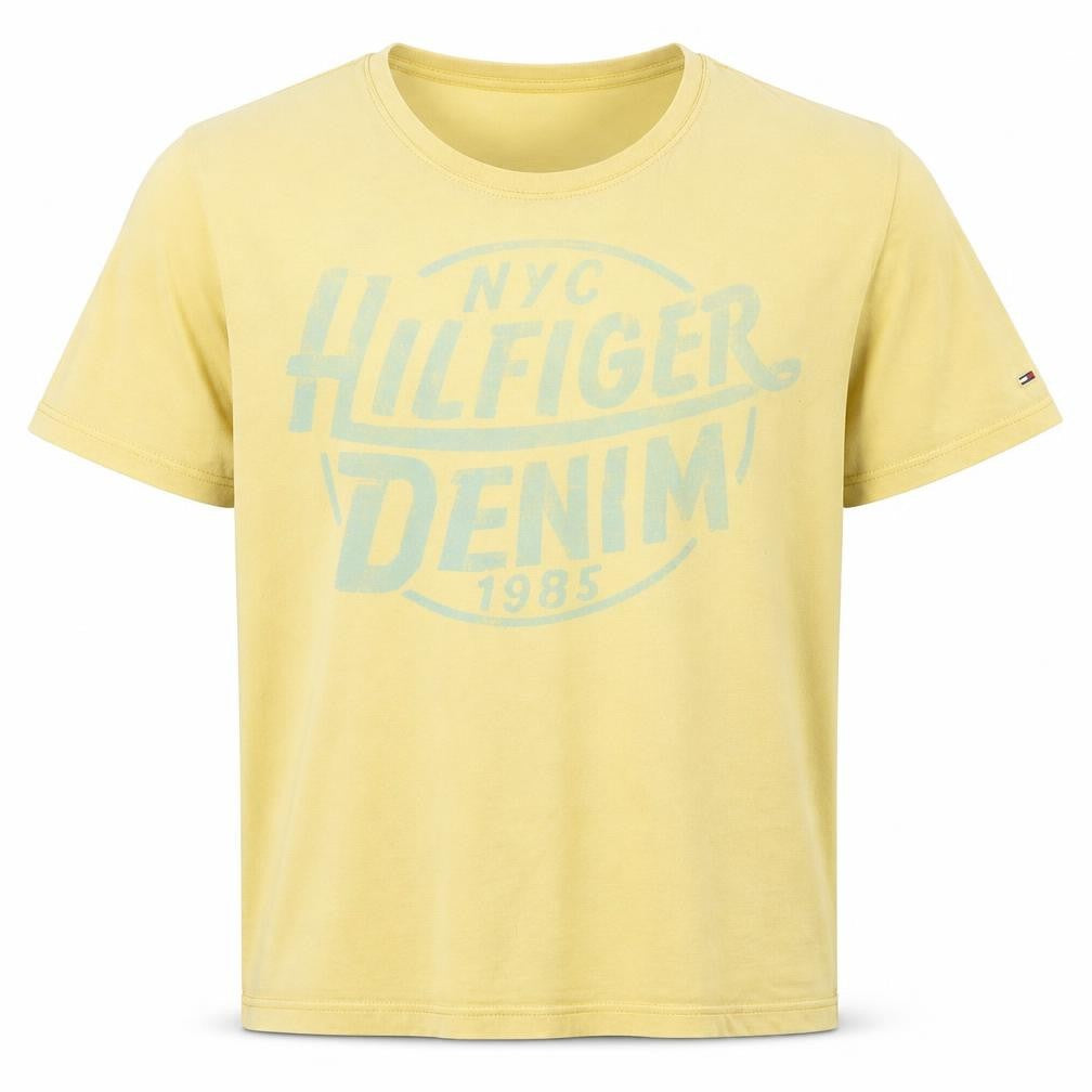 Tommy Hilfiger Men Yellow XL Graphic Print Crew Neck T-Shirt