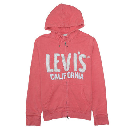 Womens UK Size S Levi's Pink Full Zip Hoodie