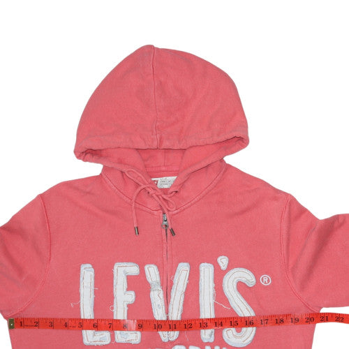 Womens UK Size S Levi's Pink Full Zip Hoodie