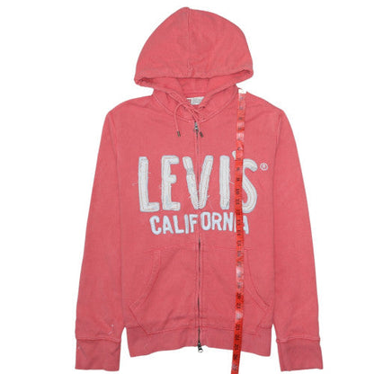 Womens UK Size S Levi's Pink Full Zip Hoodie