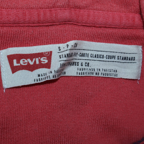 Womens UK Size S Levi's Pink Full Zip Hoodie