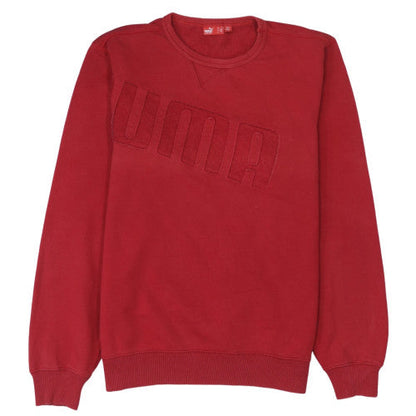 Mens UK Size M PUMA Red Pullover Sweatshirt