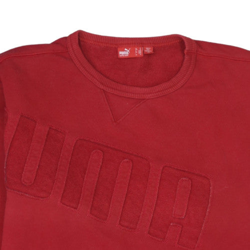 Mens UK Size M PUMA Red Pullover Sweatshirt