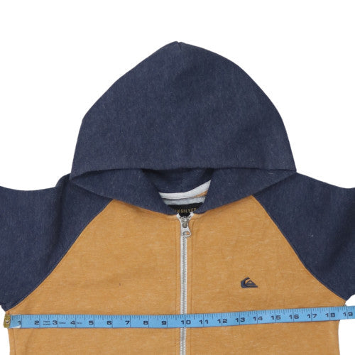 Teens UK Size M Quiksilver Brown Full Zip Hoodie