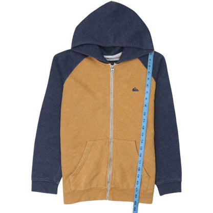Teens UK Size M Quiksilver Brown Full Zip Hoodie
