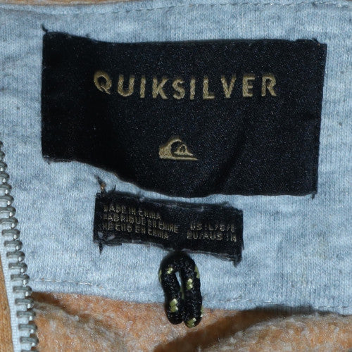 Teens UK Size M Quiksilver Brown Full Zip Hoodie