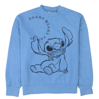 Womens UK Size S Disney Blue Pullover Sweatshirt