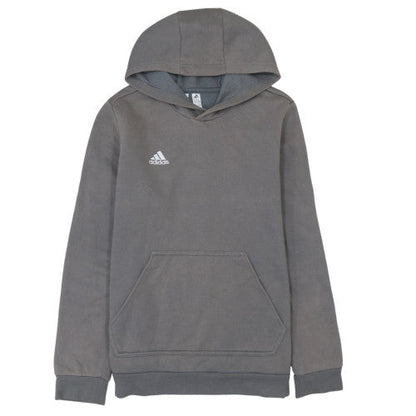 Adidas Boys Grey Pullover Hoodie 13-14 Years Fleece Lined Classic Fit