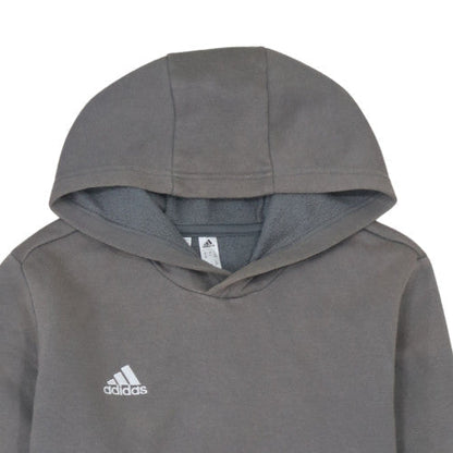 Adidas Boys Grey Pullover Hoodie 13-14 Years Fleece Lined Classic Fit