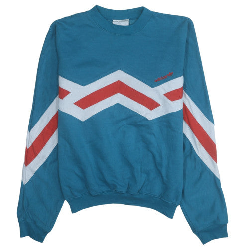 Womens UK Size M adidas Blue Pullover Sweatshirt