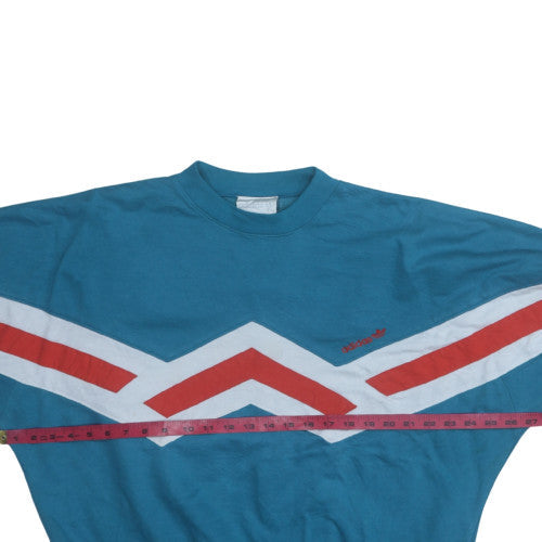 Womens UK Size M adidas Blue Pullover Sweatshirt