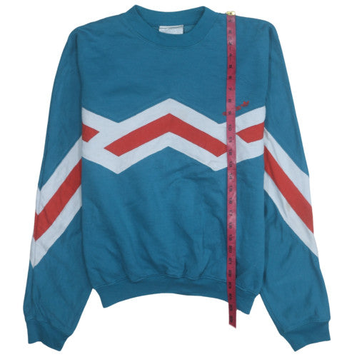 Womens UK Size M adidas Blue Pullover Sweatshirt