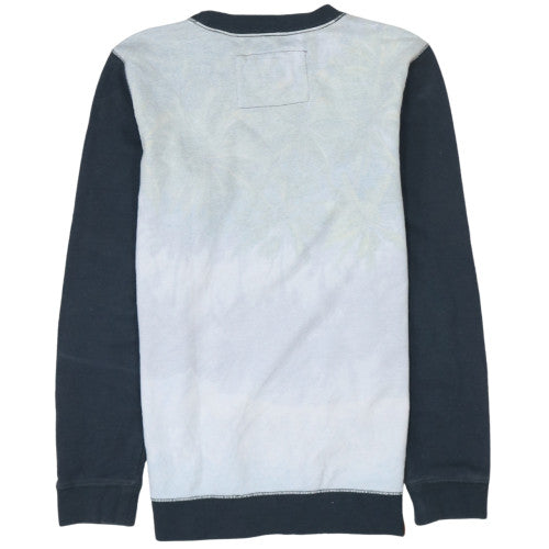 Mens UK Size S Quiksilver Blue Pullover Sweatshirt