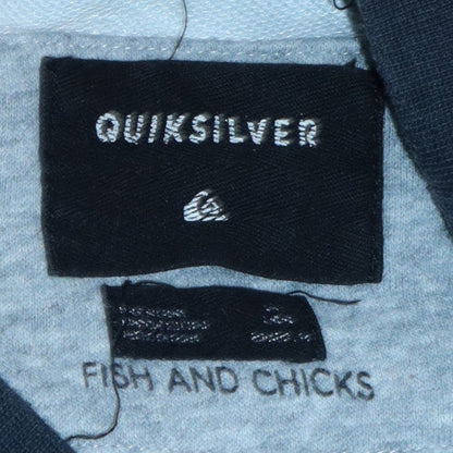 Mens UK Size S Quiksilver Blue Pullover Sweatshirt