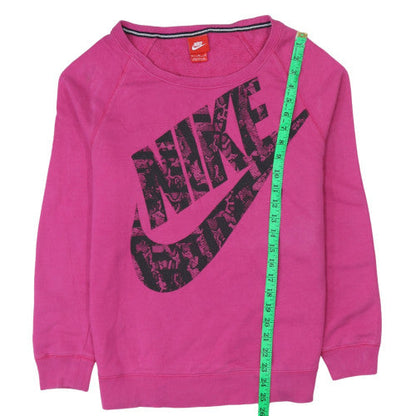 Womens UK Size M Nike Pink Pullover Sweatshirt