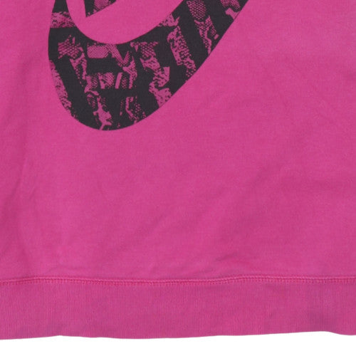 Womens UK Size M Nike Pink Pullover Sweatshirt