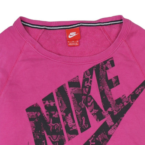 Womens UK Size M Nike Pink Pullover Sweatshirt