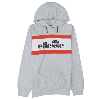 Ellesse Boys Grey Hoodie 16 Years Pullover Fleece Logo Sweatshirt