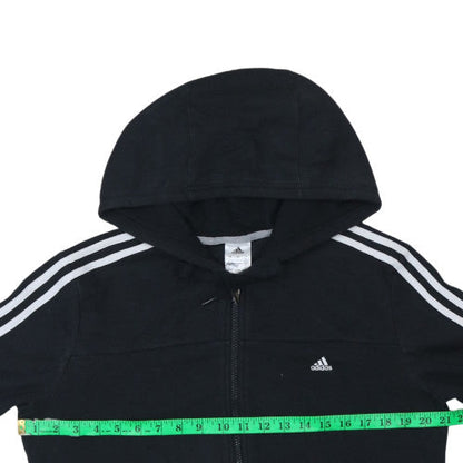 Womens UK Size L adidas Black Full Zip Hoodie