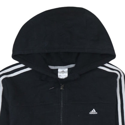Womens UK Size L adidas Black Full Zip Hoodie