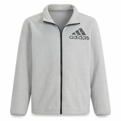 Adidas Boys Grey Full Zip Track Jacket Size 13-14 Years