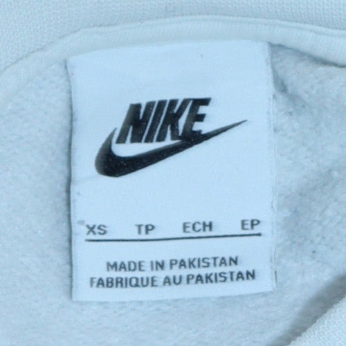 Womens UK Size XS Nike White Pullover Sweatshirt
