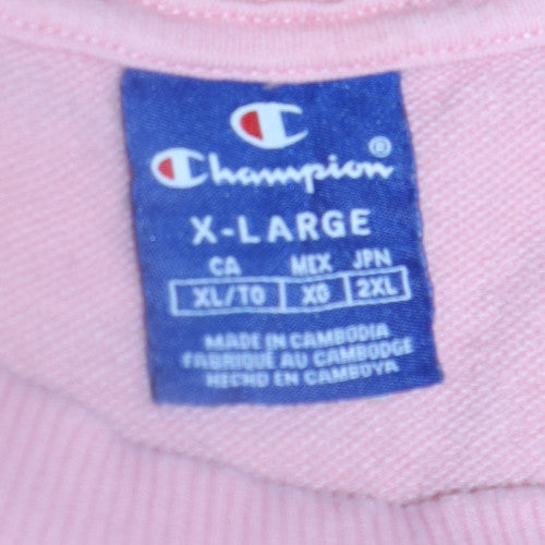 Womens UK Size XL Champion Pink Pullover Sweatshirt