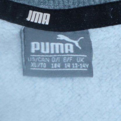 Puma Boys Grey Pullover Sweatshirt 13-14 Years Crew Neck Fleece Logo