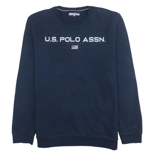 Mens UK Size 2XL U.S. Polo Assn. Blue Pullover Sweatshirt