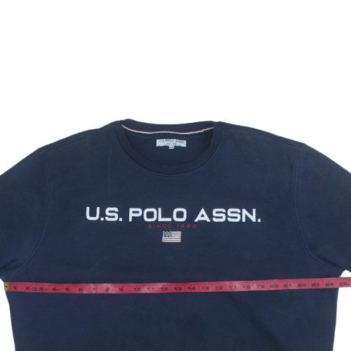Mens UK Size 2XL U.S. Polo Assn. Blue Pullover Sweatshirt