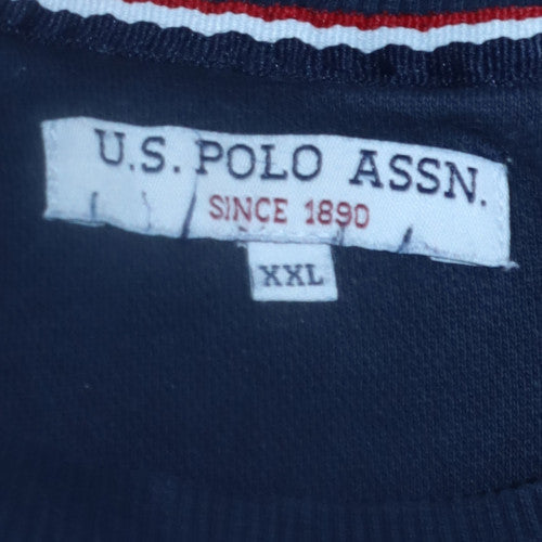 Mens UK Size 2XL U.S. Polo Assn. Blue Pullover Sweatshirt