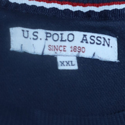 Mens UK Size 2XL U.S. Polo Assn. Blue Pullover Sweatshirt