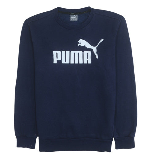 Mens UK Size M PUMA Blue Pullover Sweatshirt