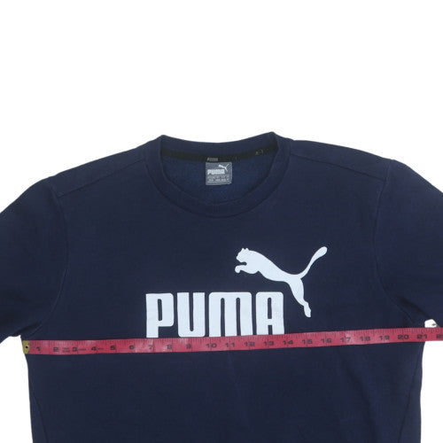 Mens UK Size M PUMA Blue Pullover Sweatshirt