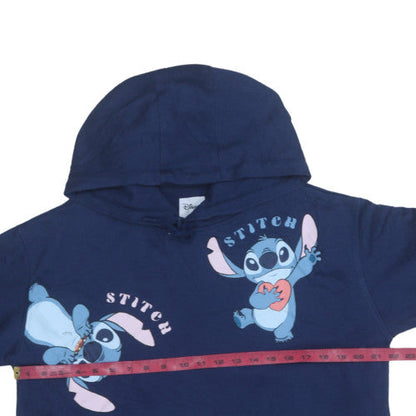 Womens UK Size 12 Disney Blue Pullover Hoodie