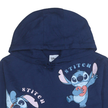Womens UK Size 12 Disney Blue Pullover Hoodie