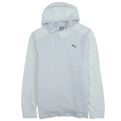 Mens UK Size L PUMA White Pullover Hoodie