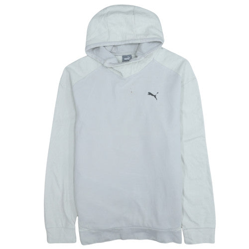 Mens UK Size L PUMA White Pullover Hoodie
