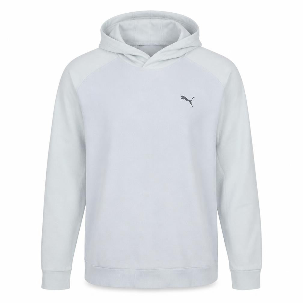 Mens UK Size L PUMA White Pullover Hoodie