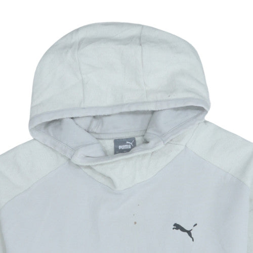 Mens UK Size L PUMA White Pullover Hoodie