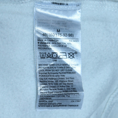 Womens UK Size M Gap White Pullover Hoodie