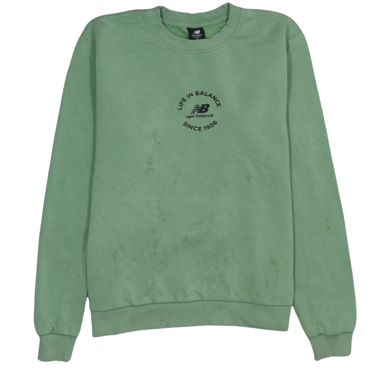 Womens UK Size M New Balance Green Pullover Sweatshirt