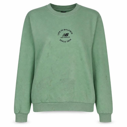Womens UK Size M New Balance Green Pullover Sweatshirt