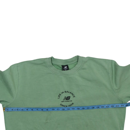 Womens UK Size M New Balance Green Pullover Sweatshirt