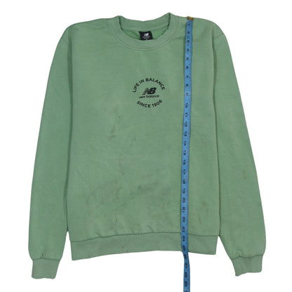 Womens UK Size M New Balance Green Pullover Sweatshirt