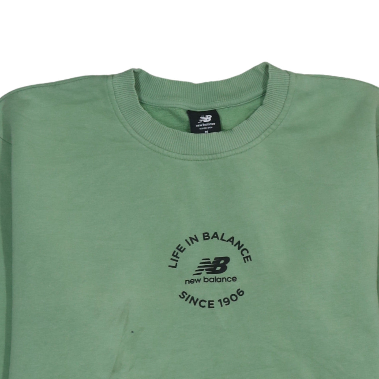 Womens UK Size M New Balance Green Pullover Sweatshirt